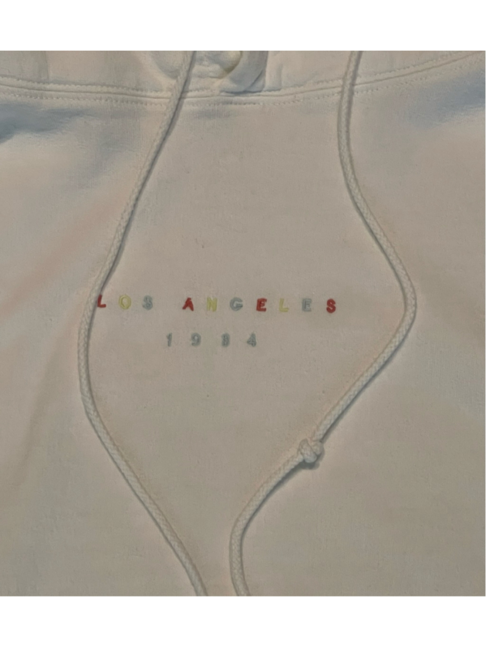 John Galt Los Angeles 1984 Hoodie Sweatshirt, White, One size